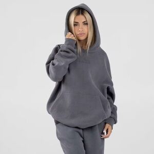 COMFRT sweatset (hoodie and sweatpants) in color steel grey